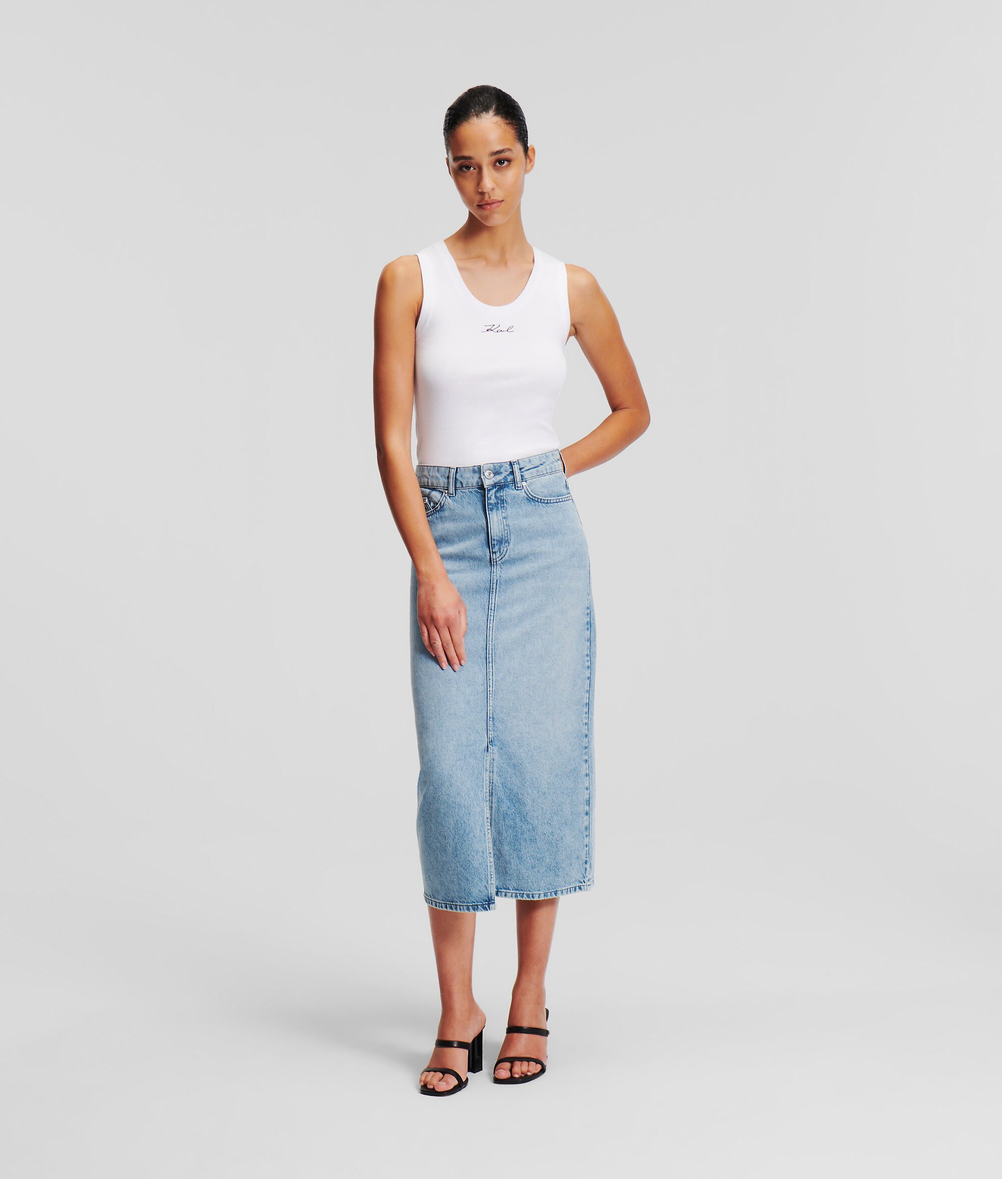 (image for) Professional Denim Maxi Skirt